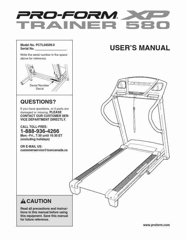 ProForm Treadmill PCTL04509_0-page_pdf